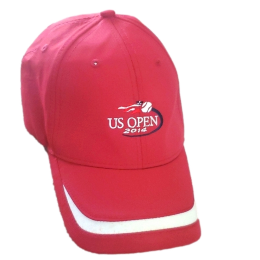 US OPEN OFFICAL TENIS CAP by CBS SPORTS  RED/WHITE‎  NEW Collectors item